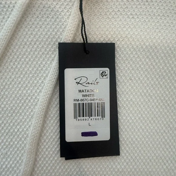 Rails White Textured Knit Top